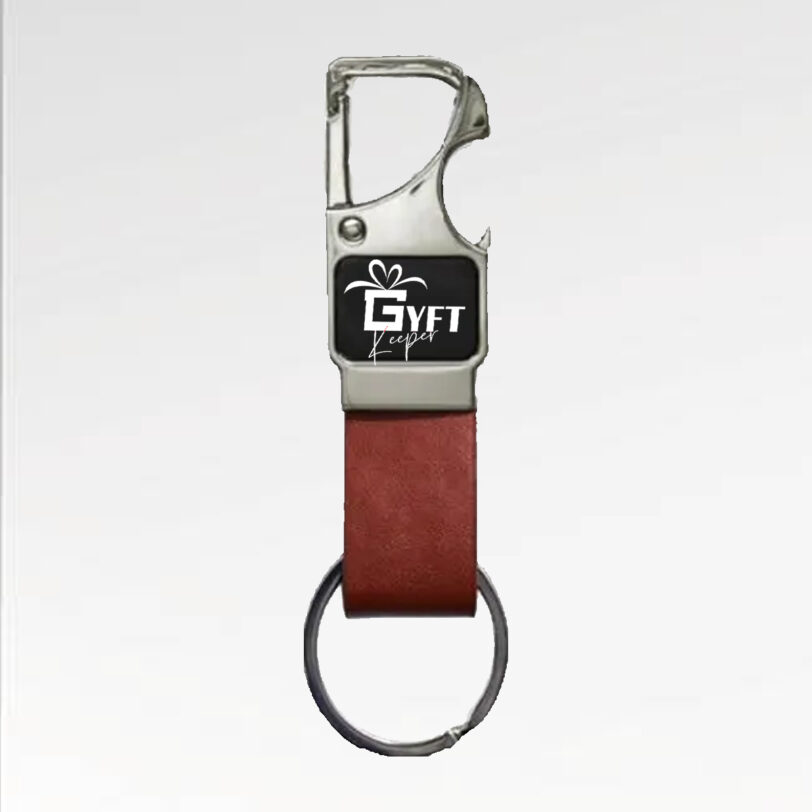 Metal Loop Keyxhain with Opener